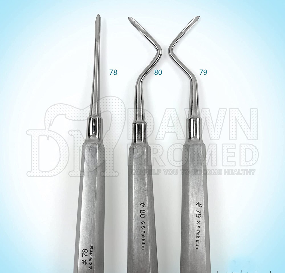 3 Pcs Dental Root Elevators Heidbrink Oral Surgery Luxating Root Picker Elevator