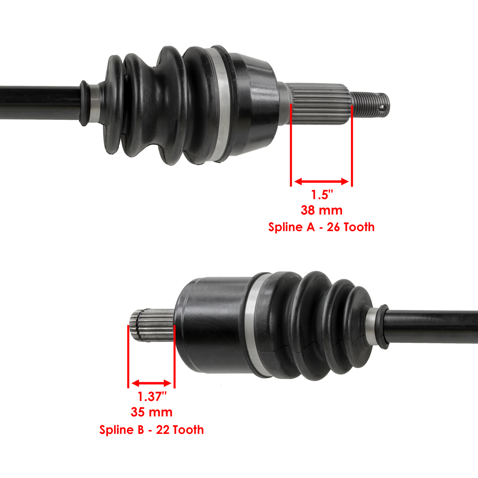 Front Rear Left Right Complete CV Joint Axles for Polaris RZR 800 EFI 2008-2013