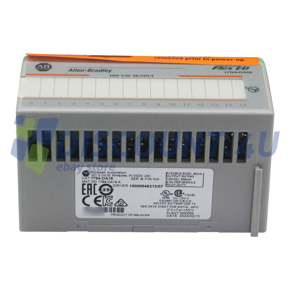 New Factory Sealed AB 1794-OA16 /A Flex 16 Point Digital Output Module