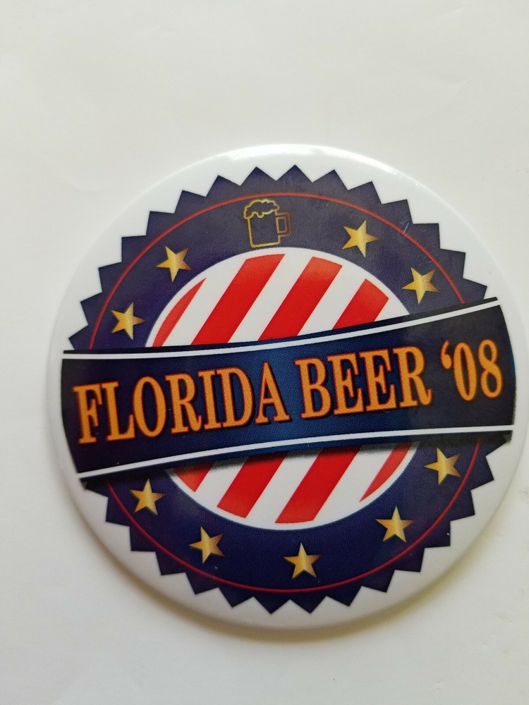 Rare Florida Beer 2008 Election 3" Button Pin