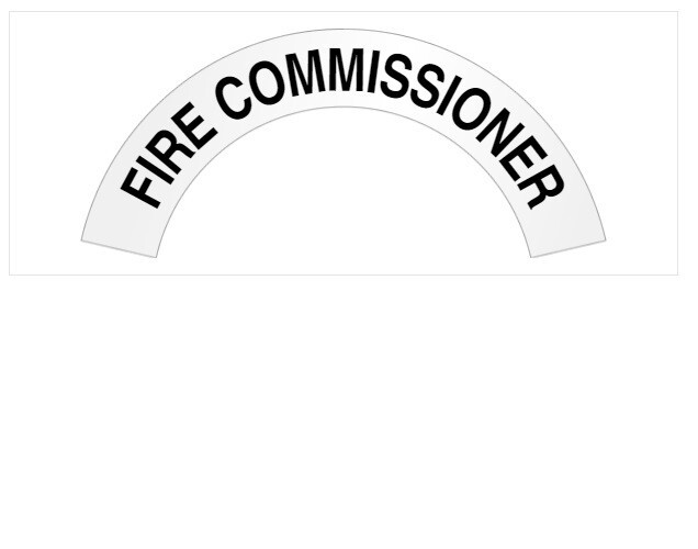 3x7 Inch Fire Commissioner Helmet Crescent Rocker Reflective Sticker Decal