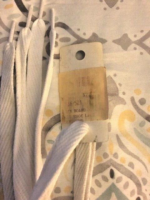 NWT VINTAGE WHITE SKATEBOARD SHOESTRINGS