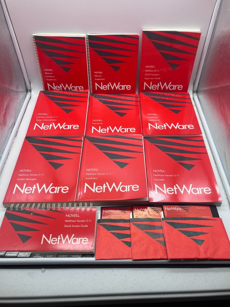 Rare Vintage Novell Netware Lot