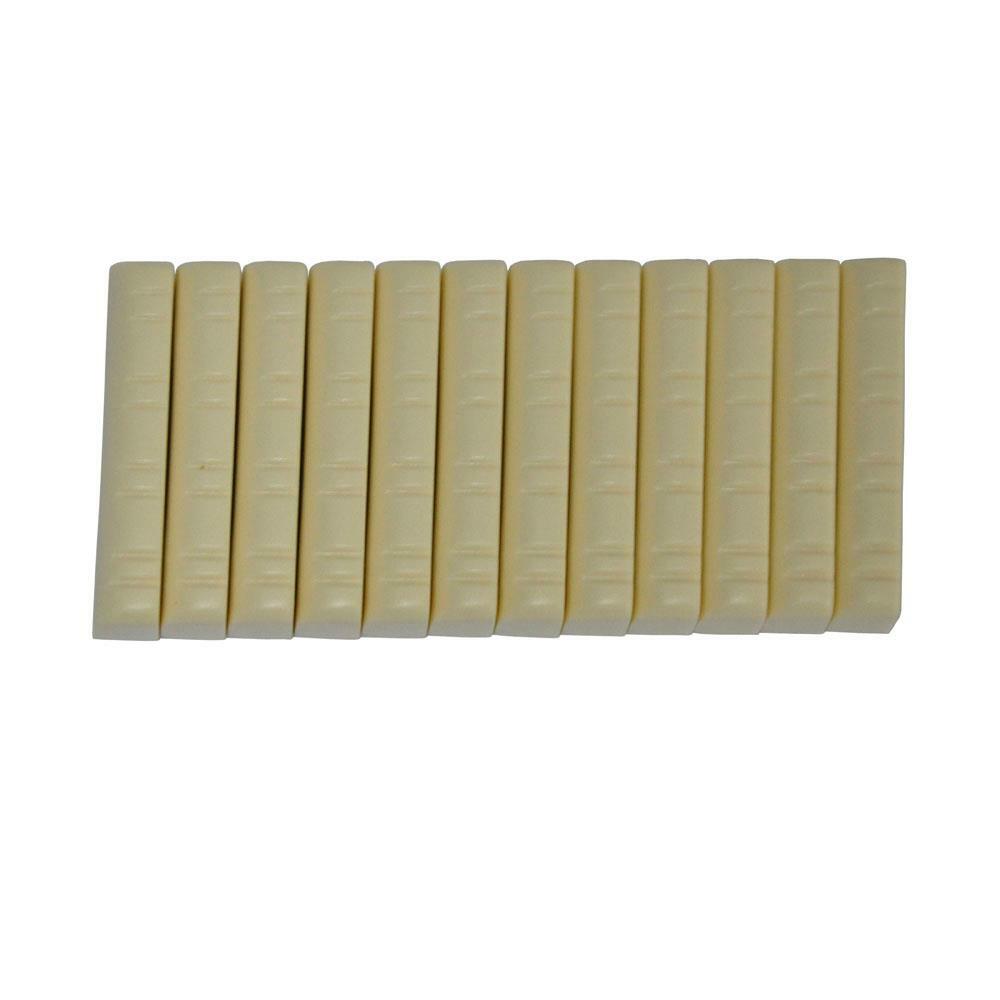 20pcs Mandolin 8-String Slotted Upper Nuts Plastic Ivory White