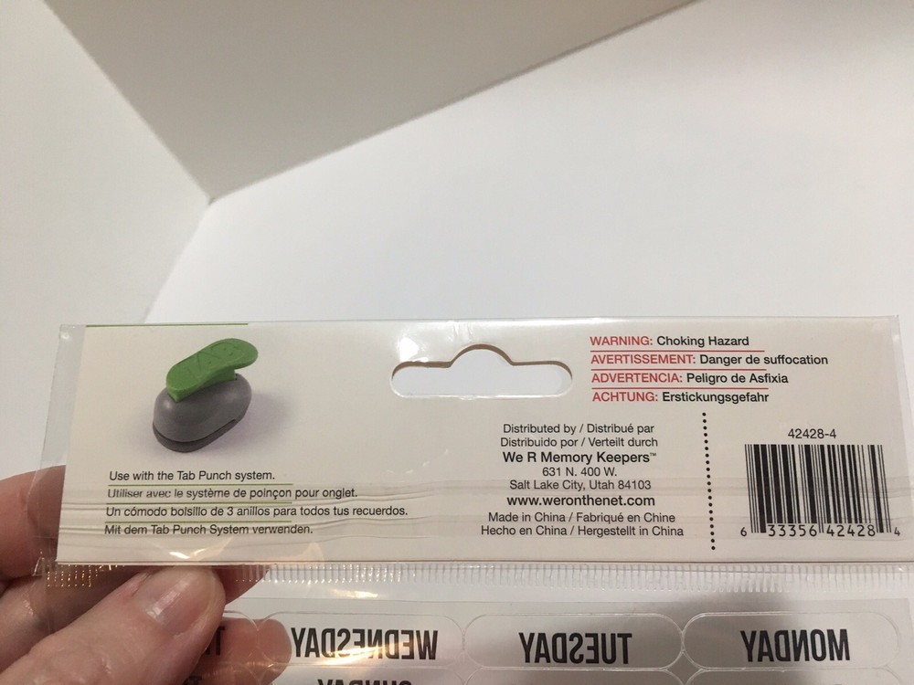 We R Memory Keepers File Tab Labels Sans Serif Font Black