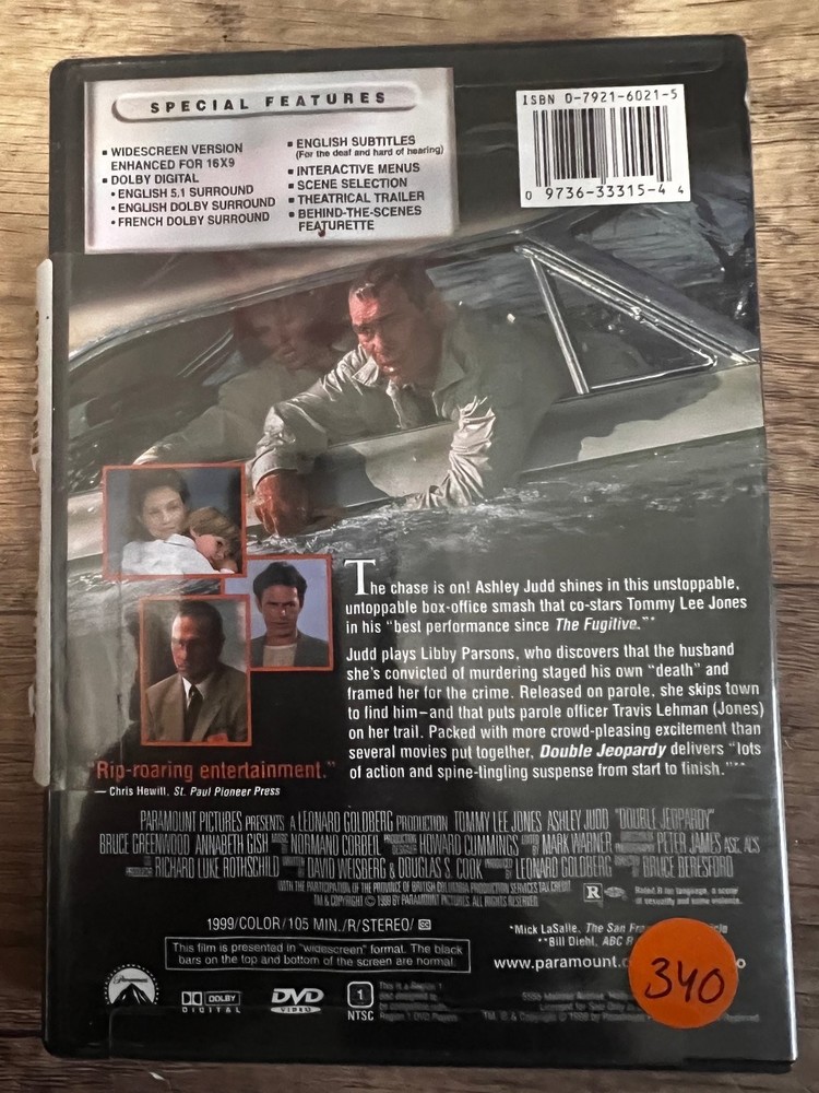 Double Jeopardy DVD 1999 Paramount Pictures