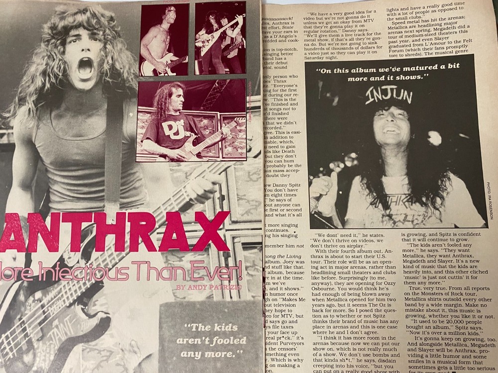 Anthrax, Two Page Vintage Clipping