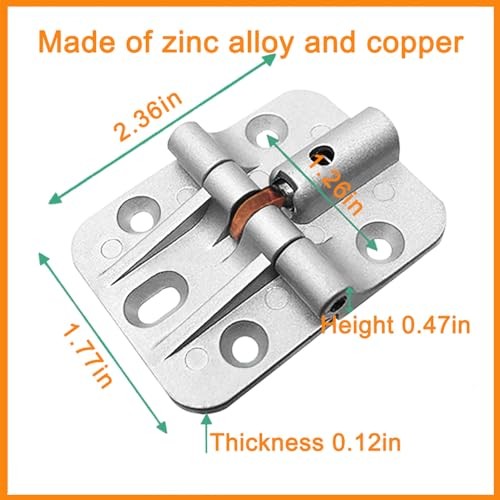 Adjustable 180 Degree Hinges,Folding Bifold Door Hinges,Locking Hinges Silver-2