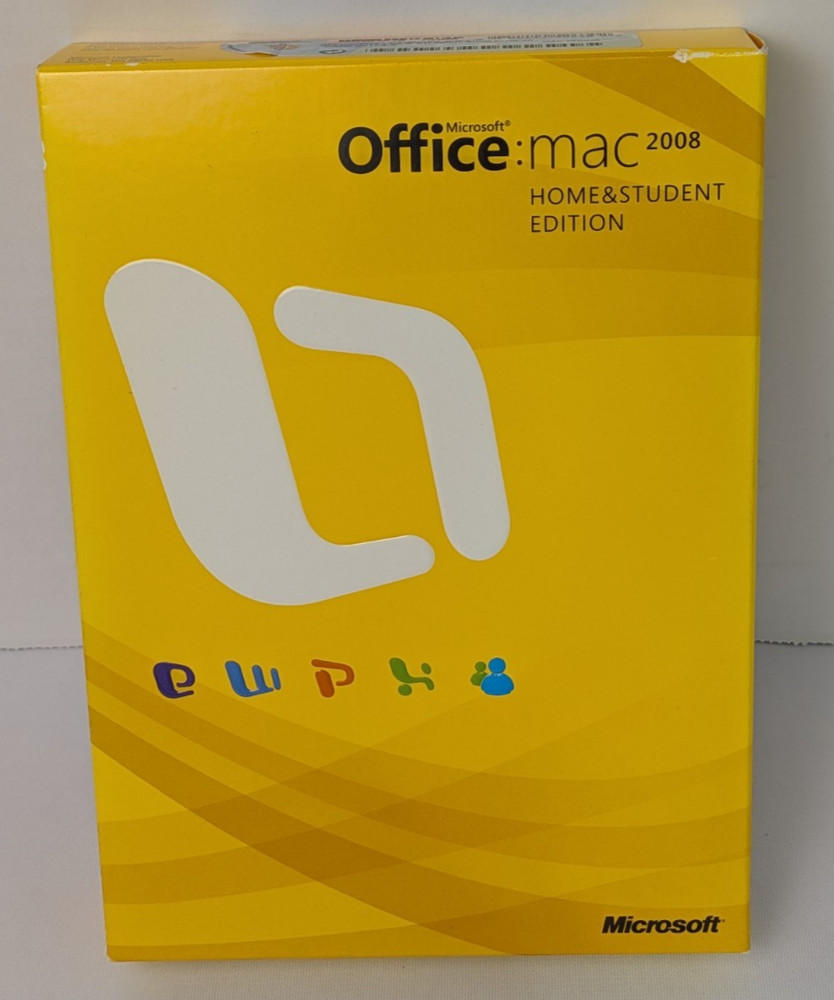 Microsoft Office 2008 for Mac - Home & Student Edition Retail - CD & Serial No