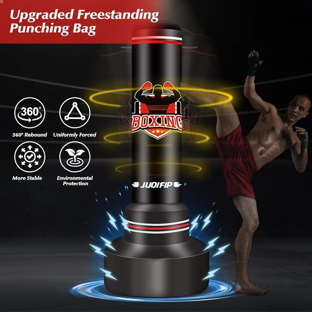 Durable 70'' Boxing Bag with Widened Base - Complete Set for Effective Workouts