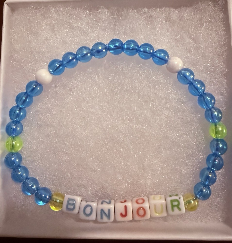“bonjour” Beaded Bracelet