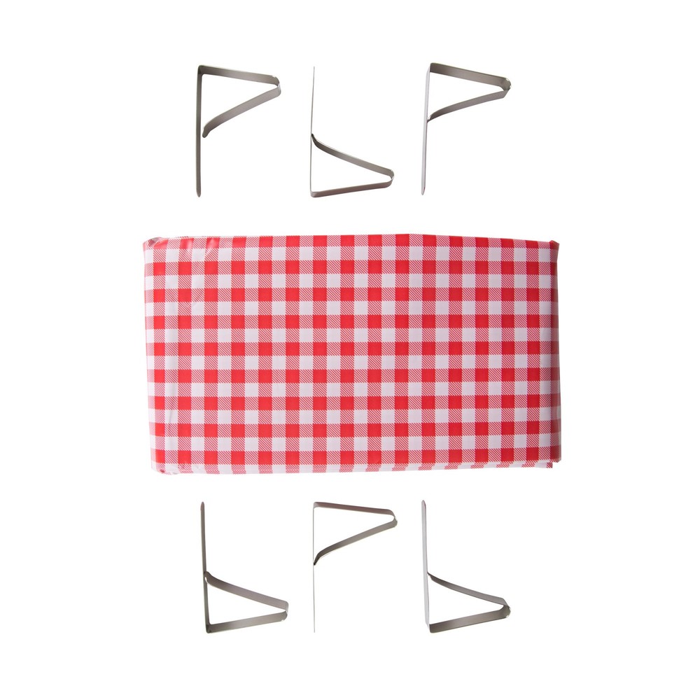 Stansport Picnic Tablecloth with Clamps Combo Pack