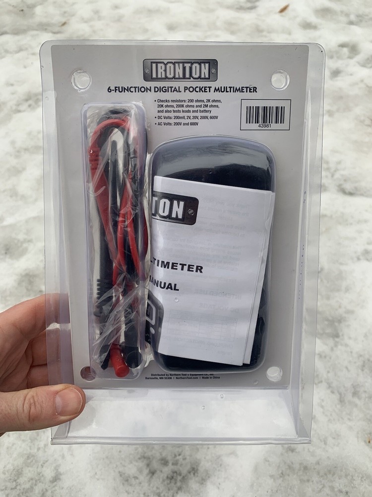 Iron 6-function Digital Pocket Multimeter New