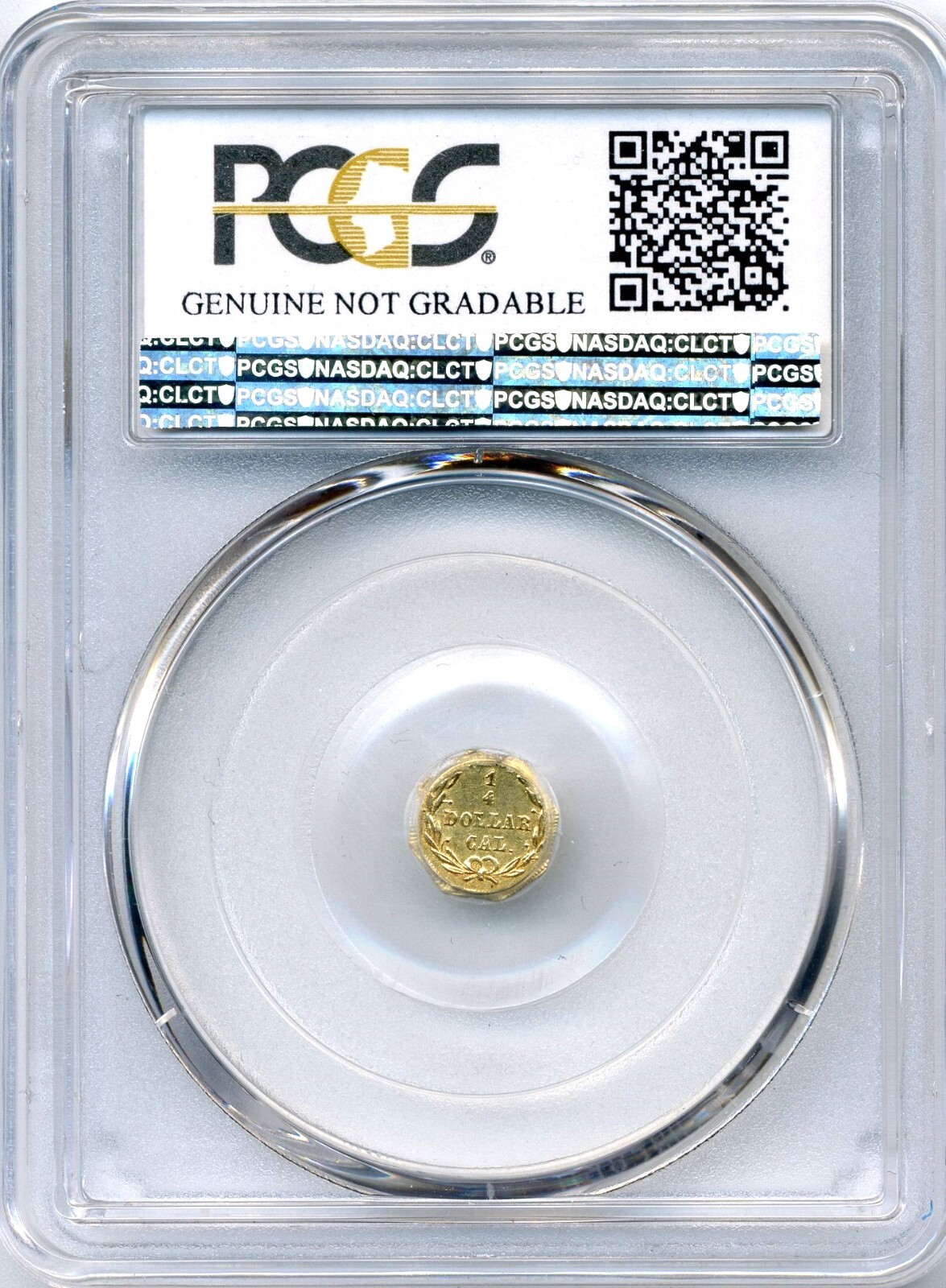 1873 US Quarter Dollar (25c) California Territorial Gold Coin - PCGS UNC Detail