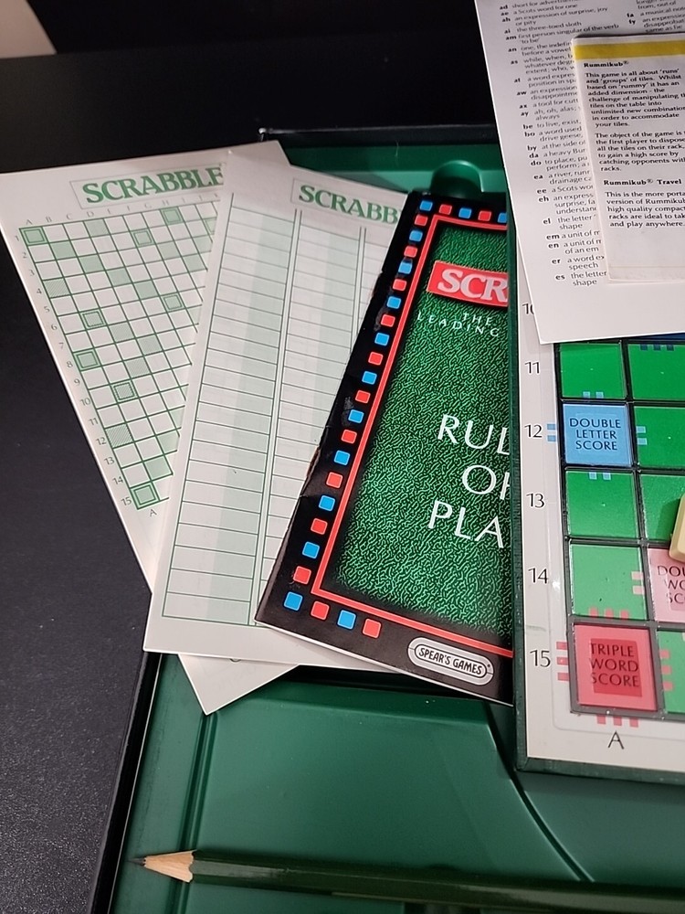 Vintage Spears Scrabble Deluxe Game With Turntable & Electronic Timer WORKS