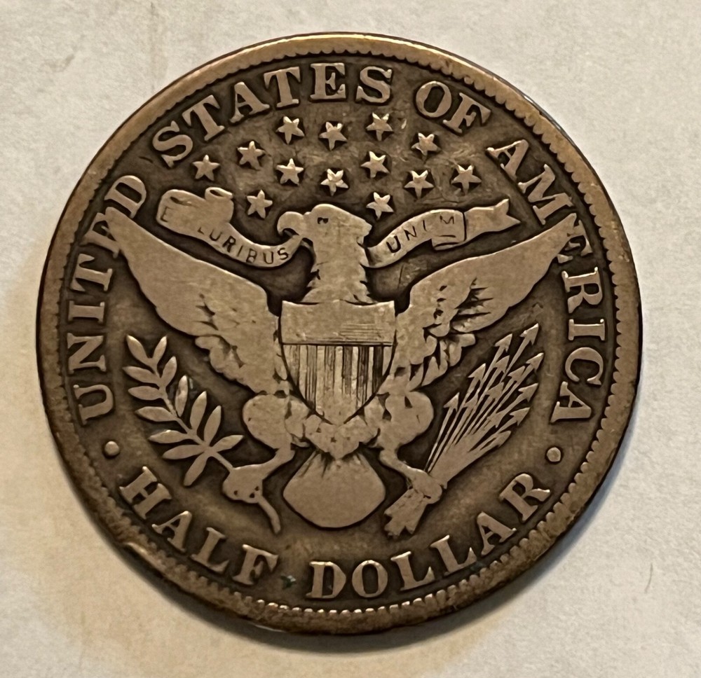 1910 barber half dollar , VG /F , better date