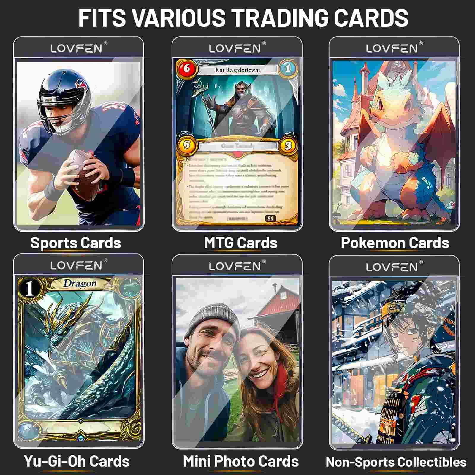 100/200/500/1000CT Semi Rigid Card Holders + Free Sleeves For 35pt Trading Cards