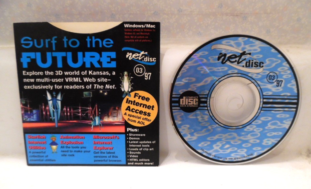 6 Vintage Net Disc Mac & Windows Software CDs