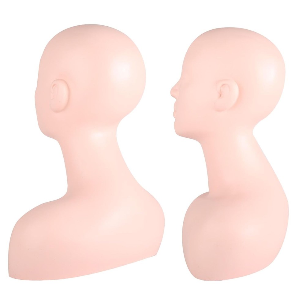 Multi Function Makeup Practice Model, Esthetics Soft Mannequin Head with Shoulde