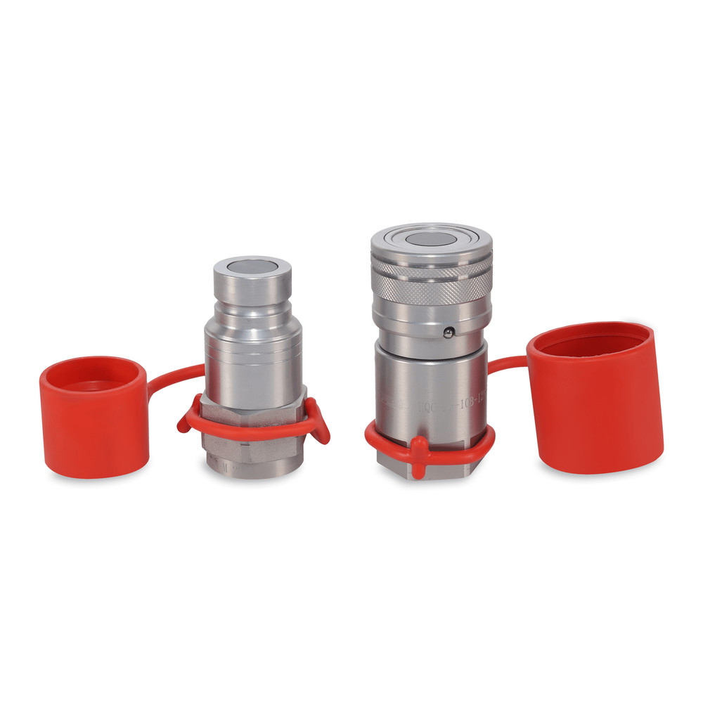5/8″ Flat Face Hydraulic Quick Couplers Set - 3/4″ NPT Thread