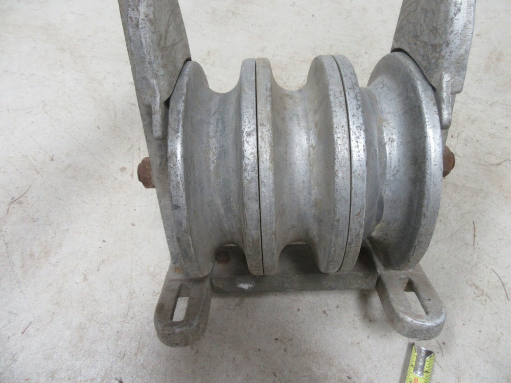 6" Sherman Reilly 3 Stringing Sheave Cable Block Pulley Snatch Lineman Tool