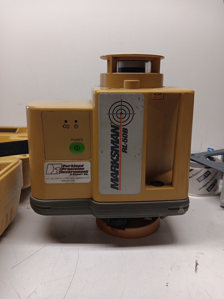 RL-50B Rotating Level Laser With Case and Receiver Powers On