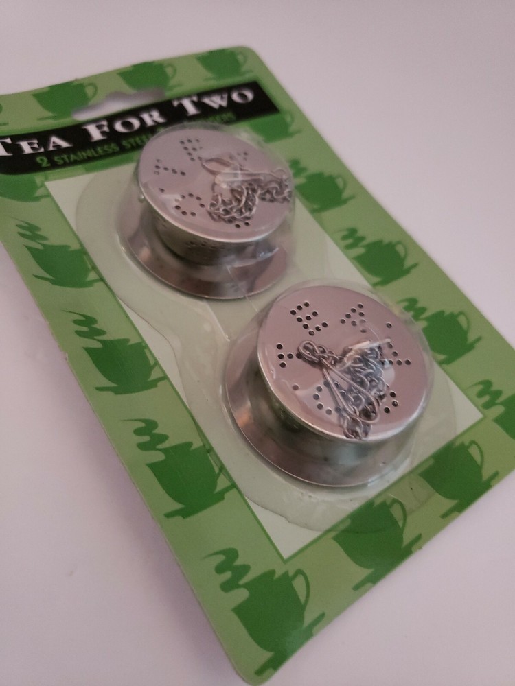 Tea For Two 2 Stainless Steel Tea Infusers Tea Cups NEW