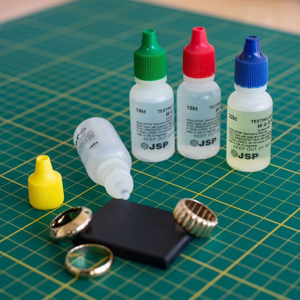 ToolTreaux 10k 14k 18k 22k Complete Gold Testing Kit with Testing Stone 5pc