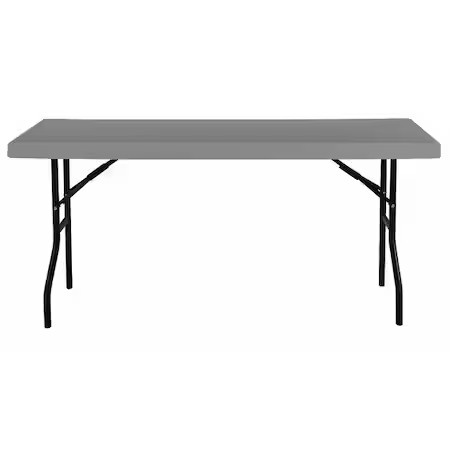 Iceberg 65577 Indestructable Commercial Folding Table, Charcoal Top And Frame,