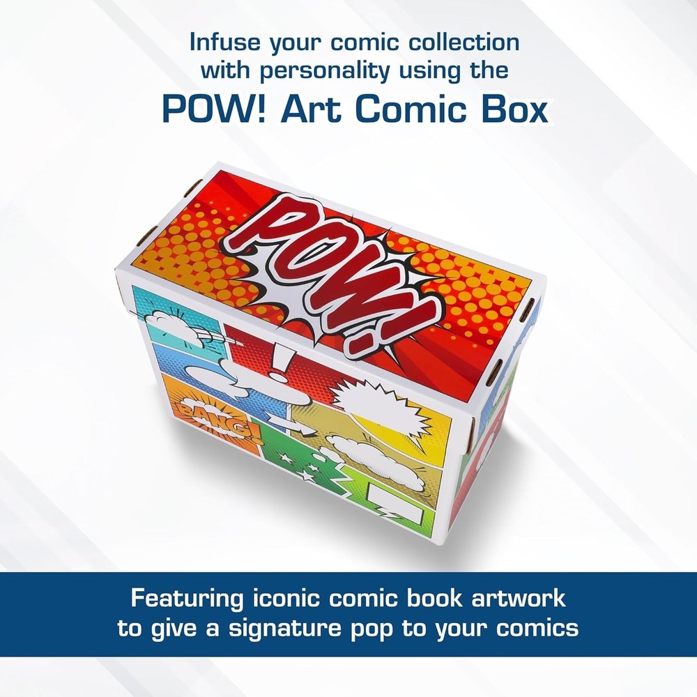 Elegant Stackable Comic Book Storage Box - Holds 150-175 Comics for Collectors