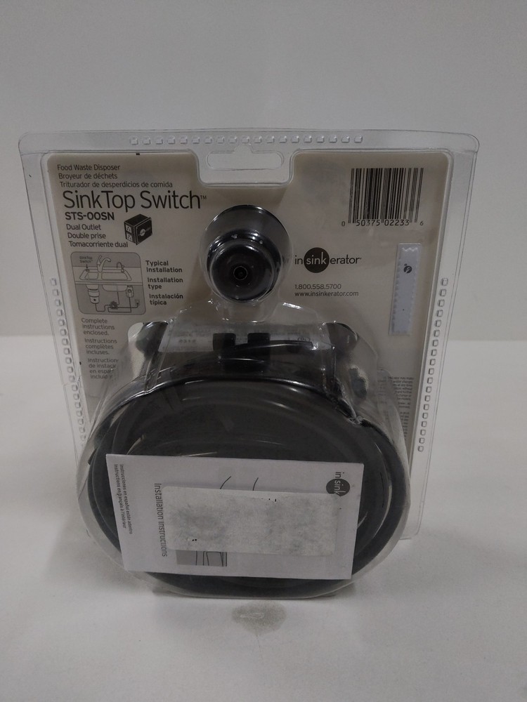 InSinkErator 76696A SinkTop Dual Outlet Switch ELECTRICAL,Damaged Pack
