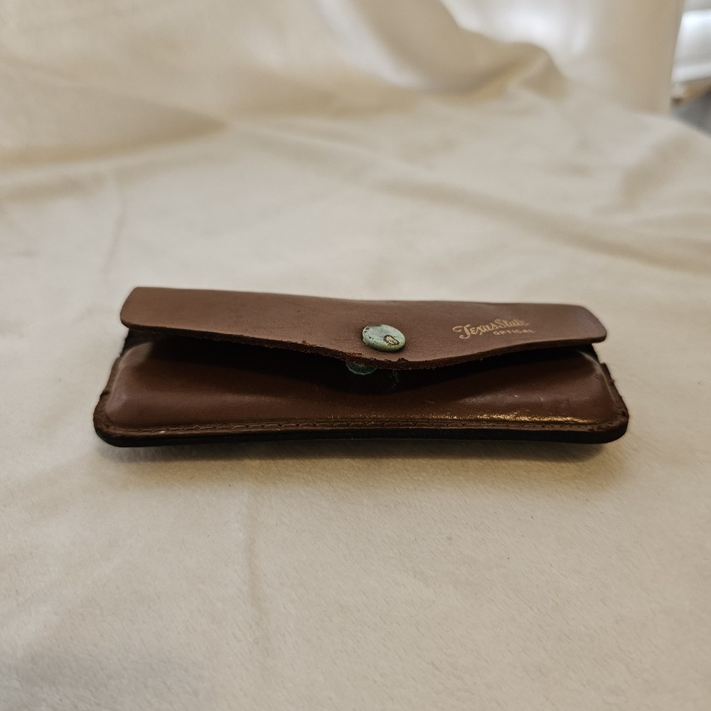Vintage Leather Texas State Optical Glasses Case TSO. Case Only.