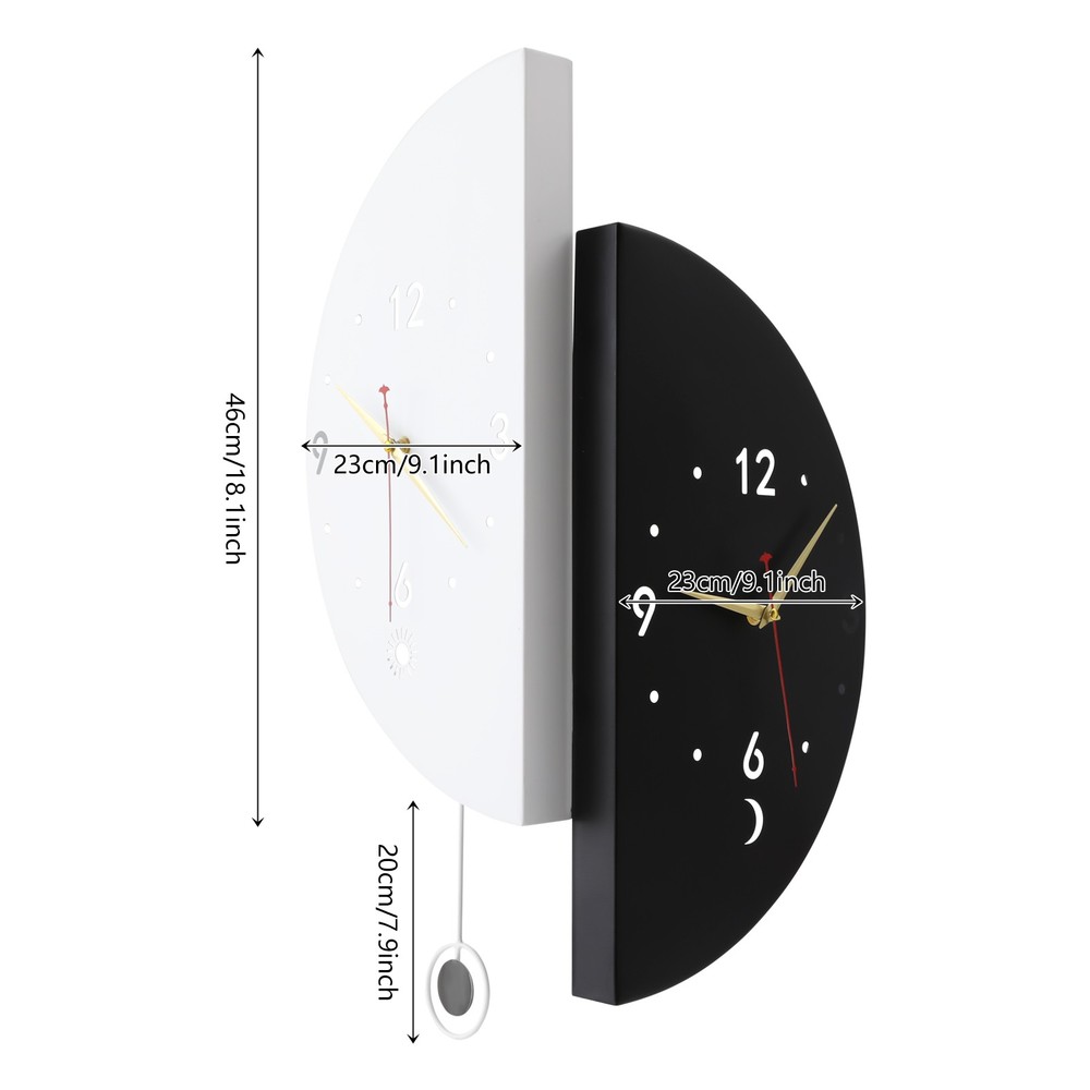 Wall Clock Decoration, Double-sided Corner Wall Clock, Modern Wall Clock