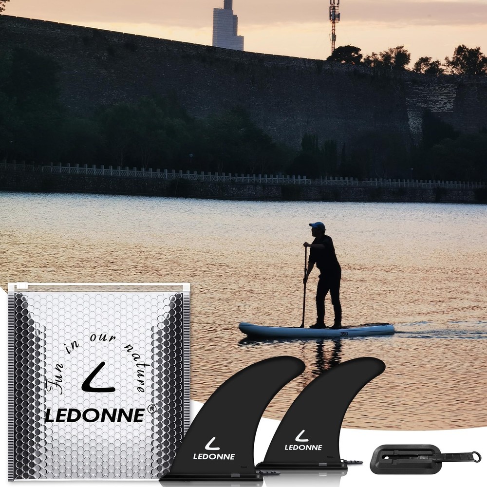 2 PCS 9 Inch SUP Center Fin Replacement 1 Extra Pin NoTool Paddle Board