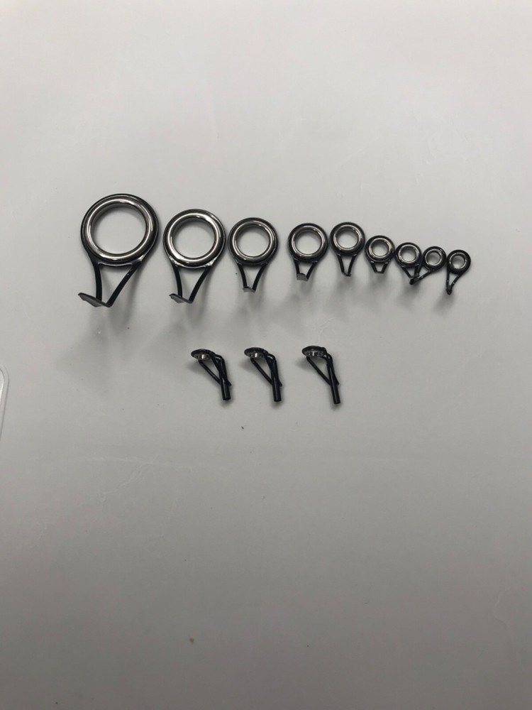 Nice Black frame, Silver ring 12pc. Spinning guide set. Single foot.