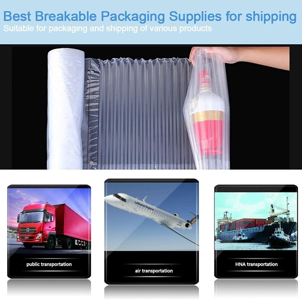 Versatile 12" x 144ft Inflatable Bubble Wrap with Free Pump for Fragile Items