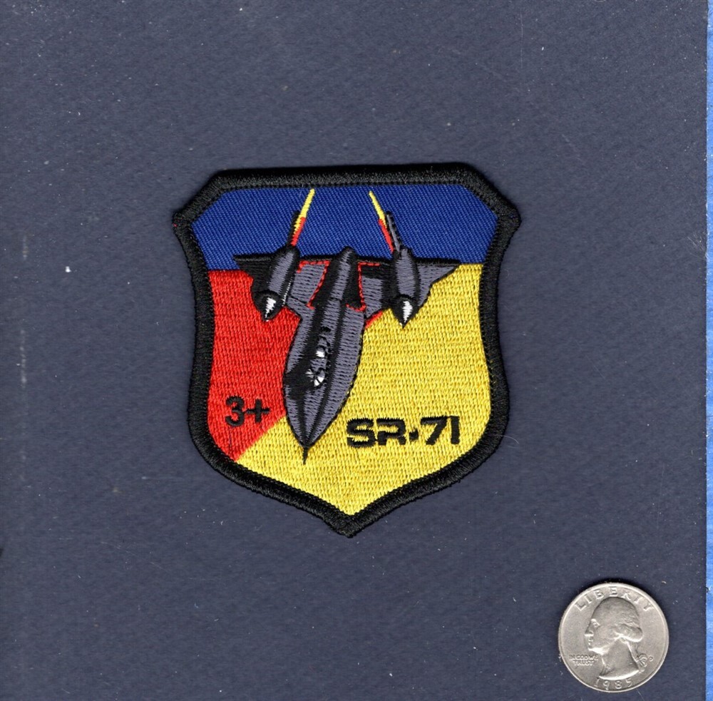SR-71 BLACKBIRD USAF RECON TRS Lockheed Skunk Works Squadron 3" Patch