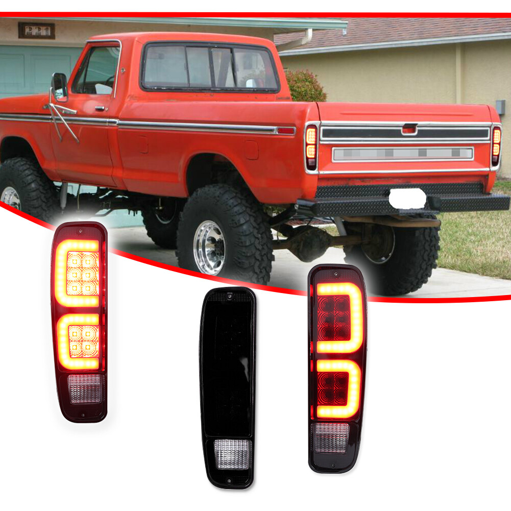 6PCS Smoke LED Tail Light & Side Marker Lamp For Ford F150 F250 E150 Truck 73-79