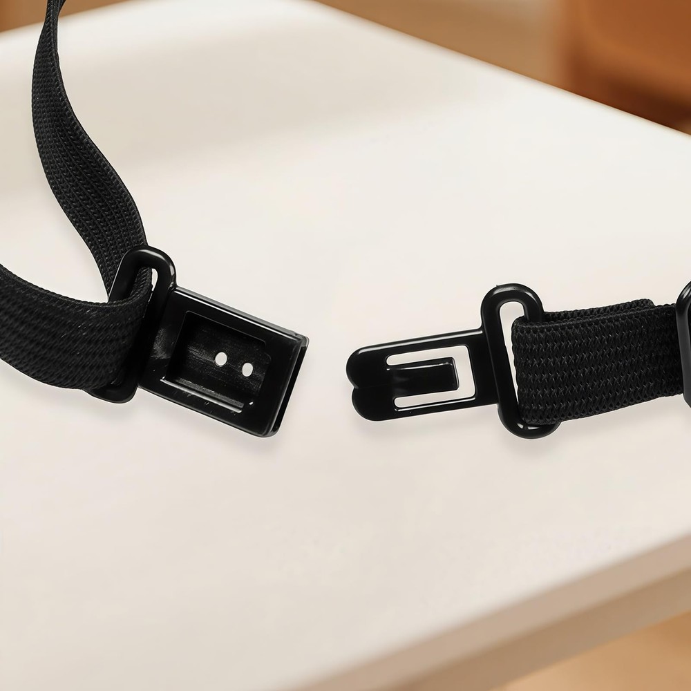 SYBL 10PCS Black Bow Tie Extender Straps Adjustable Elastic Medium,