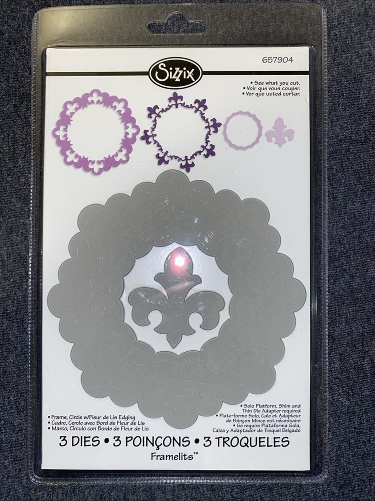SISSIX Die Cut Framelits - Fleur de Lis Edging NEW