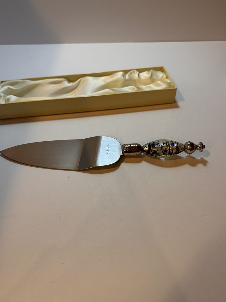 D'Lusso Cake Server with glass handle, in Gift Box