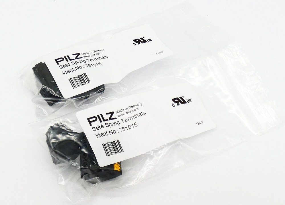 2x Pilz 751016 Set4 Spring Terminals Spring Loaded Clamp -Unused-