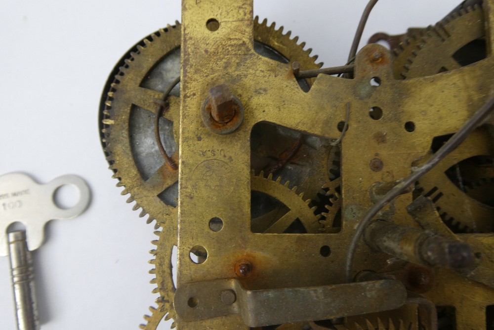 Broken Brass Unknown Maker Gears Clock Parts Panel Face Movement