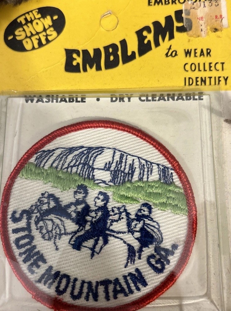 Vintage Stone Mountain GA Embroidered Shoulder Patch