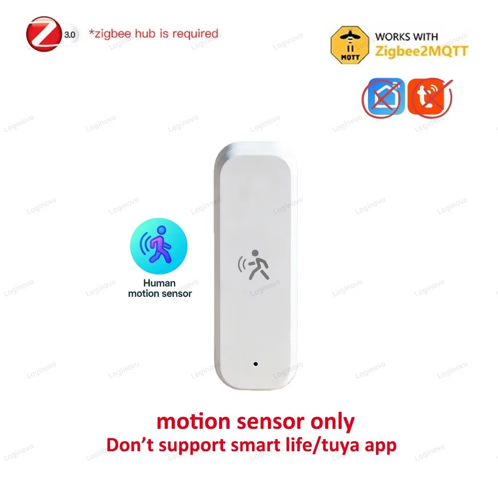 Zigbee Motion Sensor PIR Human Temperature Humidity Brightness Detector for Tuya