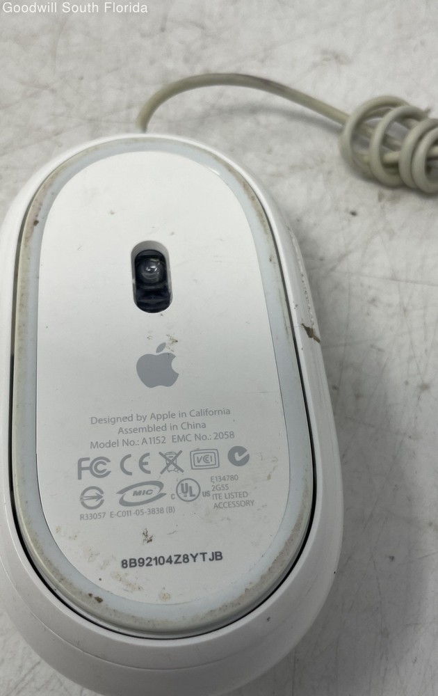 Apple A1152 Wired USB Multi-Control Programmable Buttons Optical Mighty Mouse