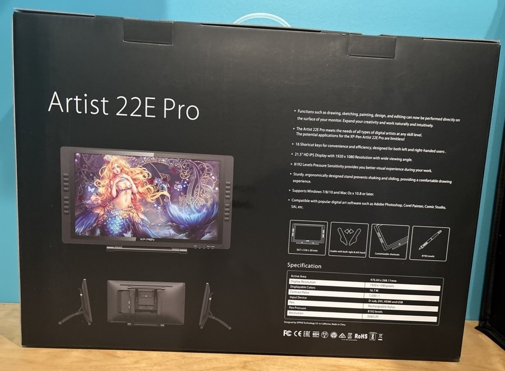 Xp-pen Artist 22E Pro Graphics Tablet - Black