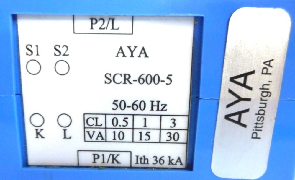 AYA INSTRUMENTS, SPLIT-CORE CURRENT TRANSFORMER, SCR-600-5