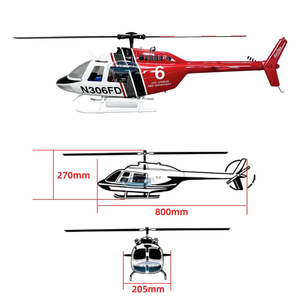 Roban 470 Size RTF B206 RC Helicopter X2 Flight control Model GPS Auto Return