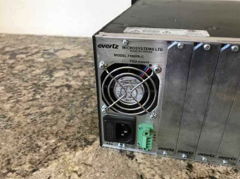 Evertz 7700FR-C 7700 MultiFrame Chassis with (1) AC Power Supply